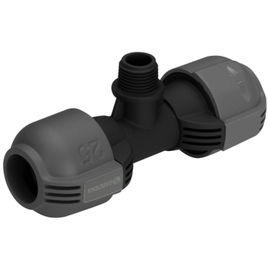 Rozdzielacz T 25 mm x 1/2" - gwint zewnętrzny